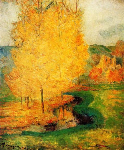 By The Stream, Autumn by Paul Gauguin