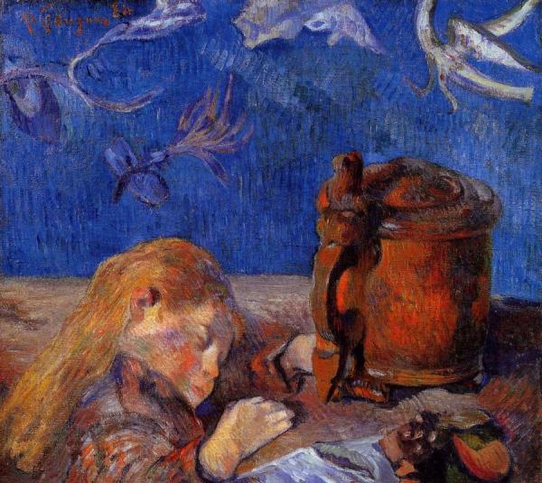 Paul Gauguin Clovis Gauguin Asleep