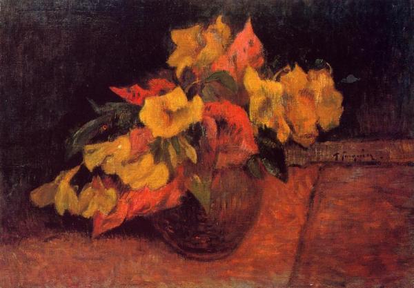 Evening Primroses In A Vase by Paul Gauguin