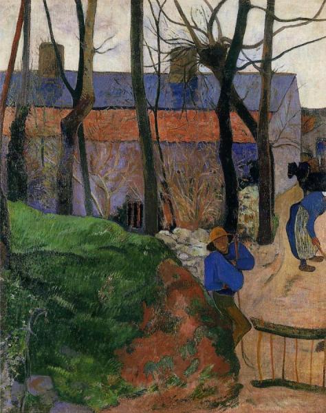 Houses In Le Pouldu by Paul Gauguin