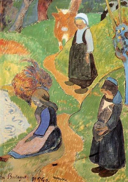 In Brittany by Paul Gauguin Oil Painting Reproductions
