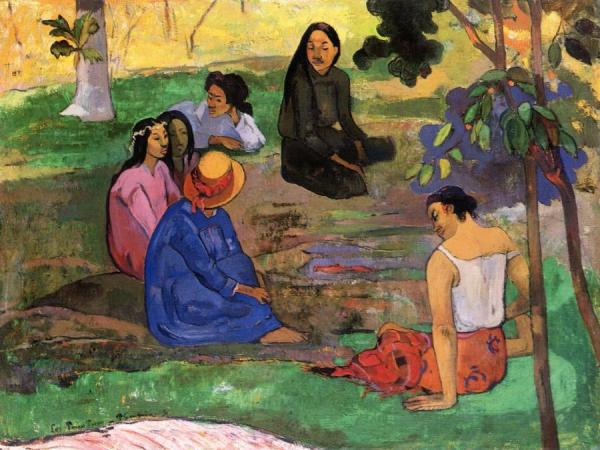 Les Parau Parau (conversation) by Paul Gauguin