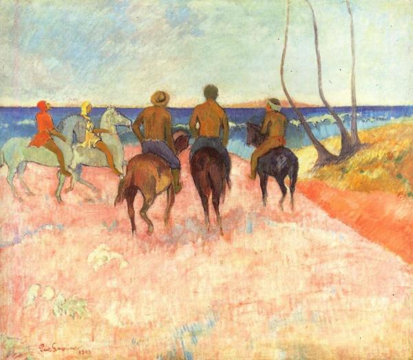 Riders On The Beach by Paul Gauguin