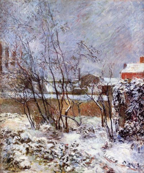 Snow, Rue Carcel by Paul Gauguin