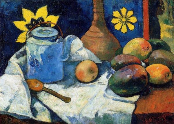 Still Life With Teapot And Fruit by Paul Gauguin