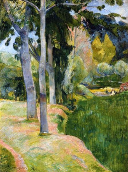 The Large Trees by Paul Gauguin