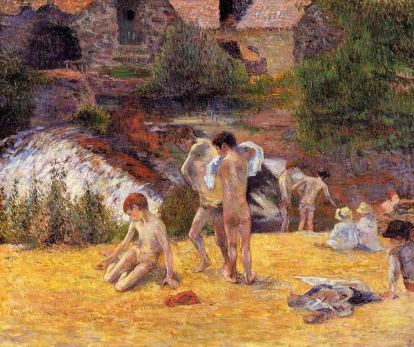 The Moulin Du Bois D'amour Bathing Place by Paul Gauguin