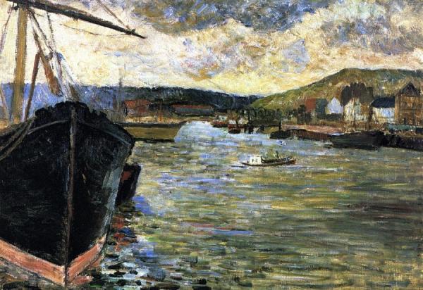 The Seine At Rouen by Paul Gauguin