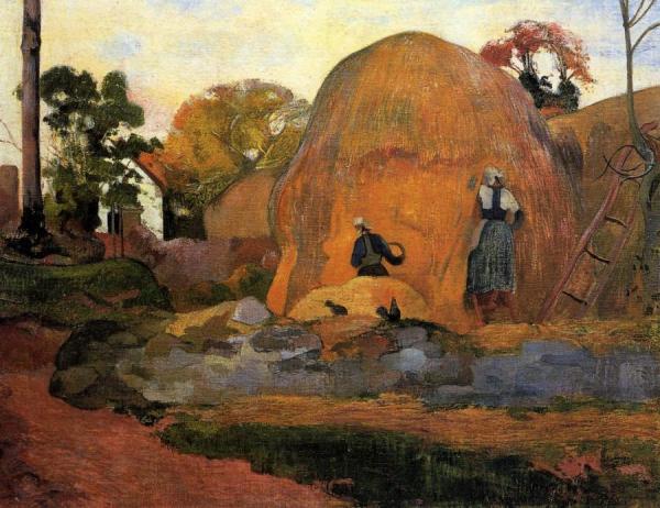 Yellow Haystacks by Paul Gauguin