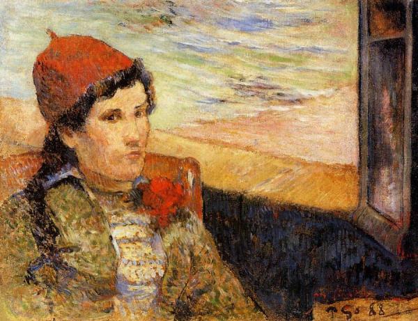 Young Woman At A Window by Paul Gauguin