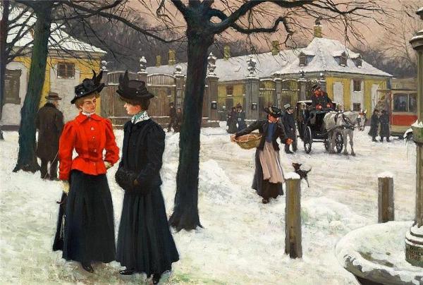 At Frederiksberg Rundel by Paul Gustave Fischer
