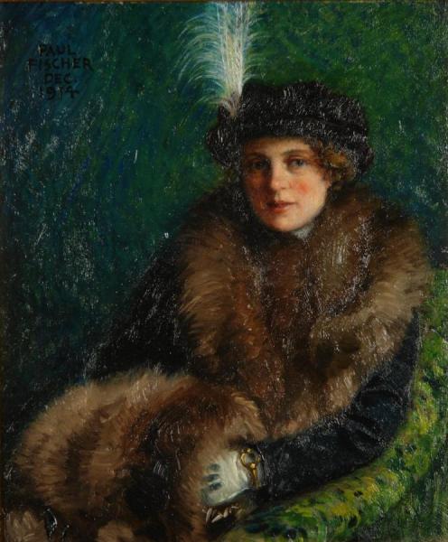 Portrait Of Lisa Orth by Paul Gustave Fischer