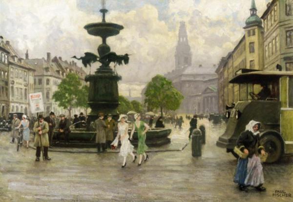 Storkespringvand, Copenhagen by Paul Gustave Fischer