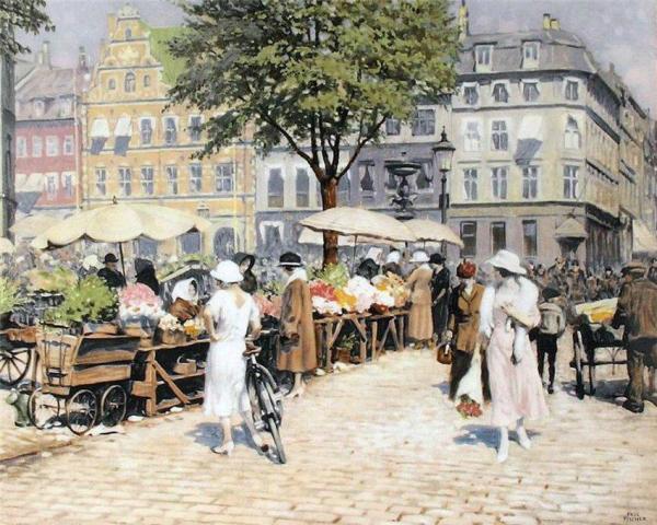Summer, Højbro Plads by Paul Gustave Fischer