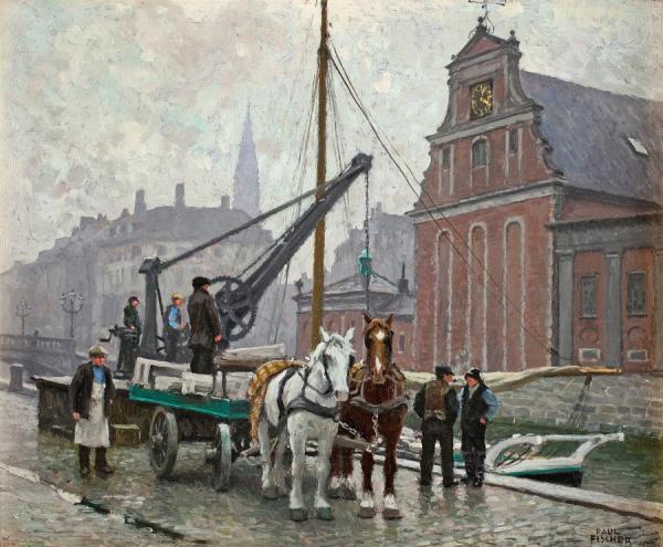 The Church Of Holmen by Paul Gustave Fischer