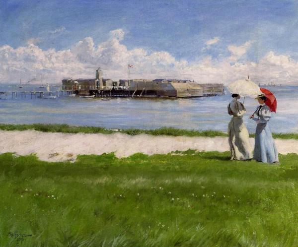 The Conversation, Helgoland by Paul Gustave Fischer