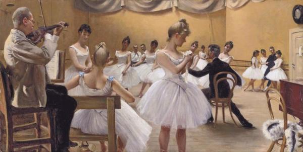 The Royal Theatre Ballet School by Paul Gustave Fischer