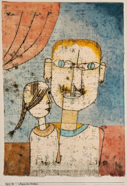 Adam And Little Eve by Paul Klee Oil Painting Reproductions
