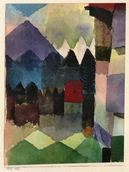 Föhn In Marc's Garden by Paul Klee Oil Painting Reproductions