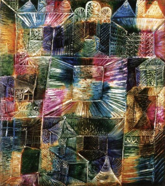 Kiosk - Architecture by Paul Klee Oil Painting Reproductions