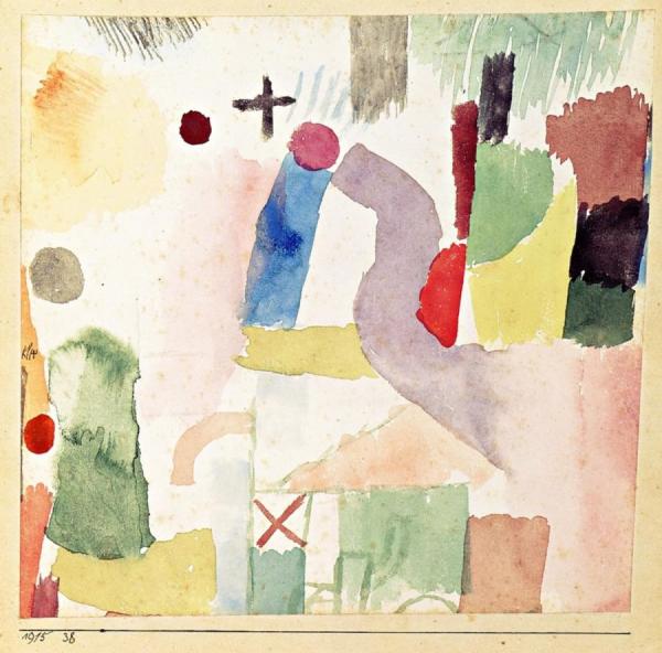 Pathetic Watercolor, Red by Paul Klee