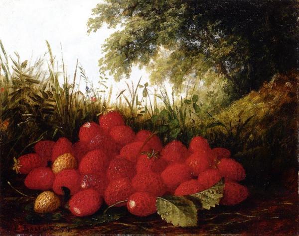 Paul Lacroix Strawberries In A Landscape