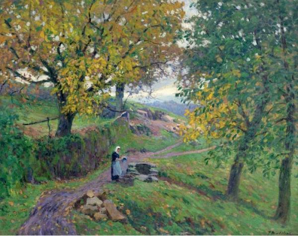 Laundress In Creuse by Paul Madeline Oil Painting Reproductions