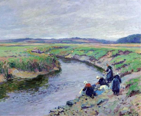 Laundresses By The River by Paul Madeline