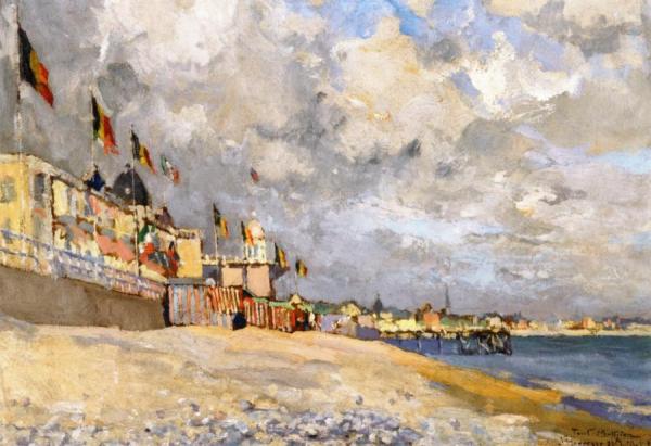 The Beach At Sainte-adresse by Paul Mathieu