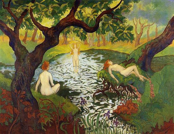 Three Bathers With Irises by Paul Ranson