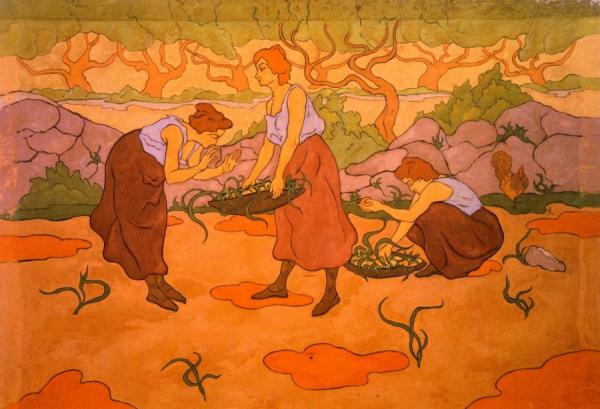 Three Women Harvesting by Paul Ranson