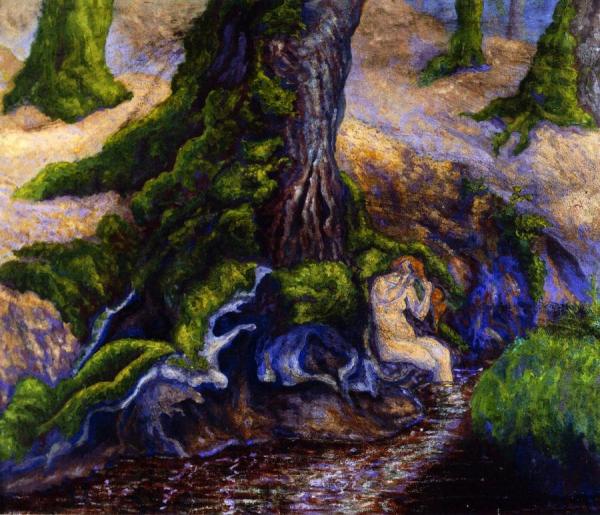 Woman Painted By A Spring by Paul Ranson