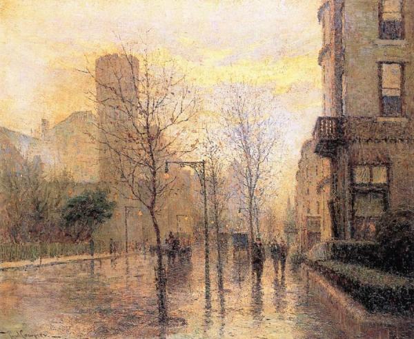 23rd Regiment Armory, Bedford Avenue by Paul Sawyier