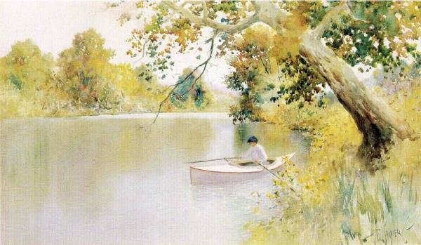 The North Elkhorn Mill Pond by Paul Sawyier Oil Painting Reproductions