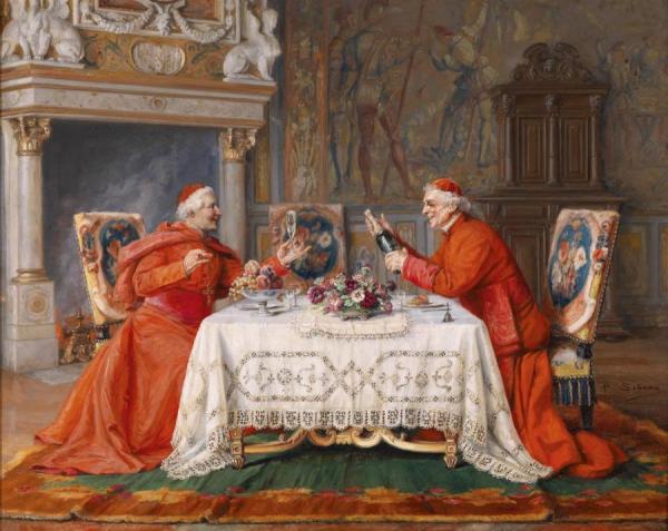 Two Cardinals At The Banquet by Paul Schaan