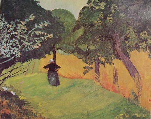 Breton Dans Le Champ De Blé Vert by Paul Serusier