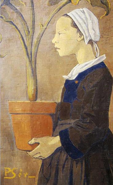 La Jeune Bretonne Au Pot D'arun by Paul Serusier