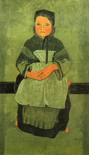 Little Breton Girl Seated by Paul Serusier