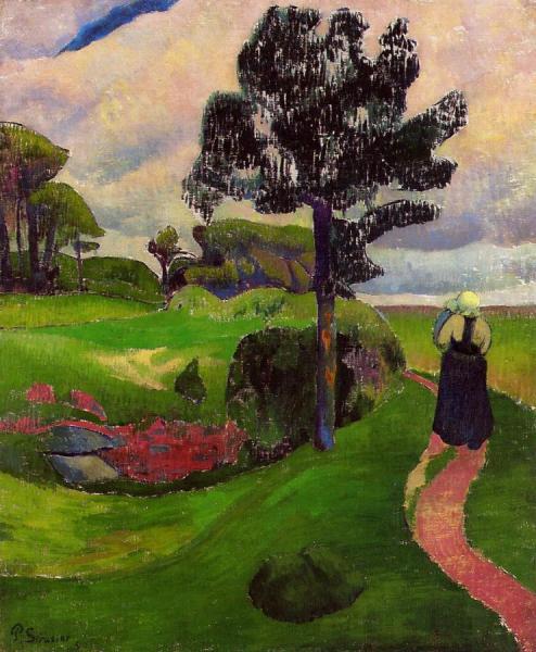 Mother And Child On A Breton Landscape by Paul Serusier