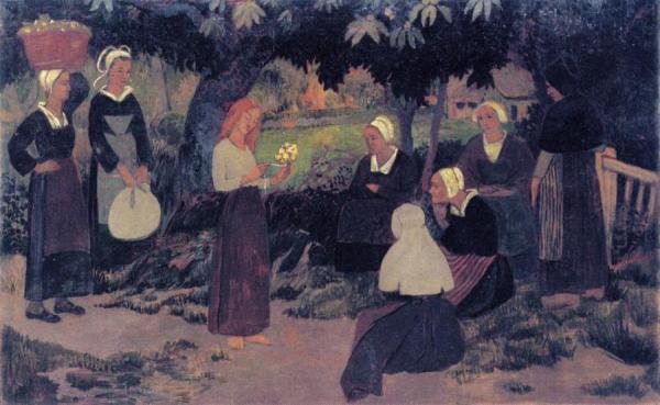 Pause With A Bouquet Of Flowers by Paul Serusier