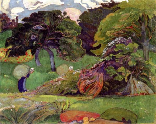 Two Laundresses By A Waterfall by Paul Serusier