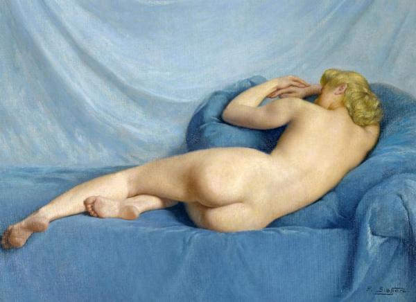 A Reclining Nude by Paul Sieffert