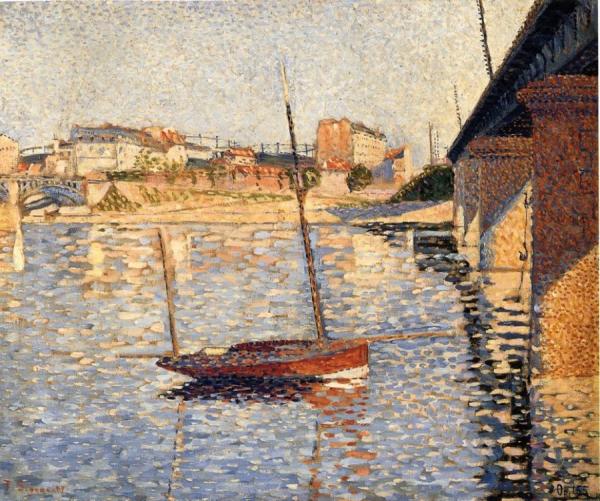 A Clipper, Asnieres by Paul Signac