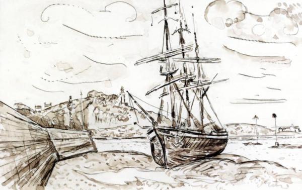 Baie De Paimpol At Low Tide by Paul Signac