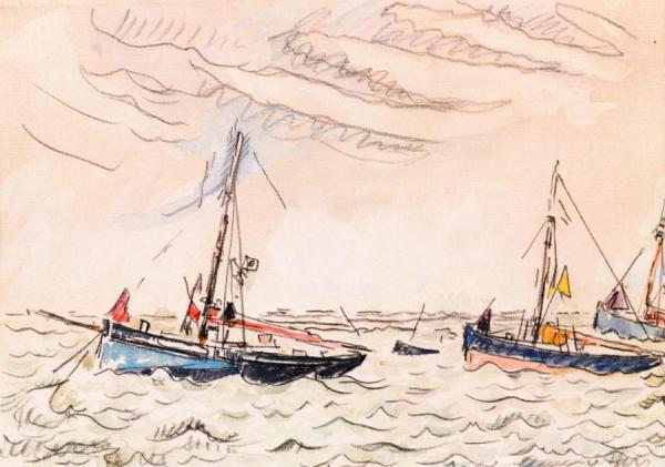 Boats On The Water by Paul Signac