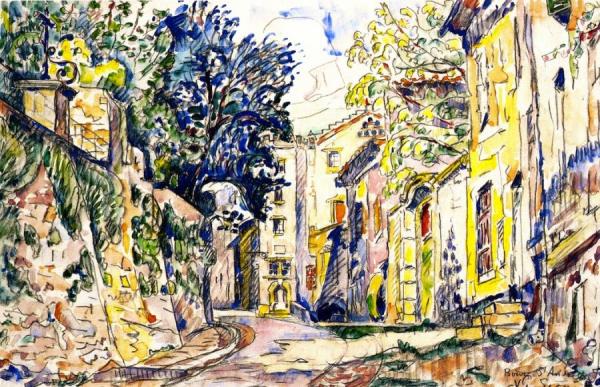Bourg-saint-andeol by Paul Signac