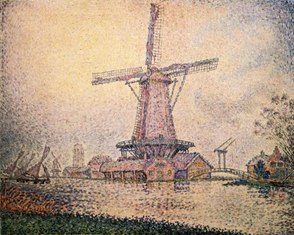 Dutch Mill At Edam by Paul Signac