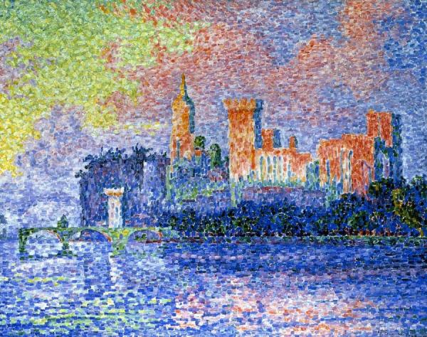 Evening, Avignon (château Des Papes) by Paul Signac