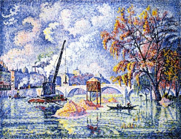 Flood At The Pont Royal, Paris by Paul Signac