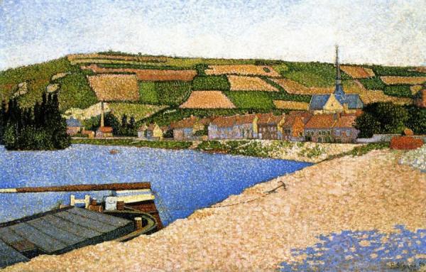 Hillside From Downstream, Les Andelys by Paul Signac